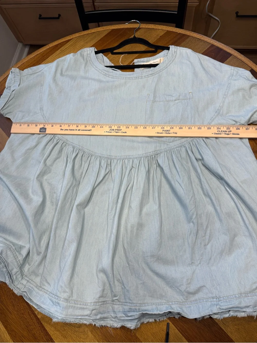 We The Free Free People Moon City Denim Shirt flaw - Picture 12 of 13